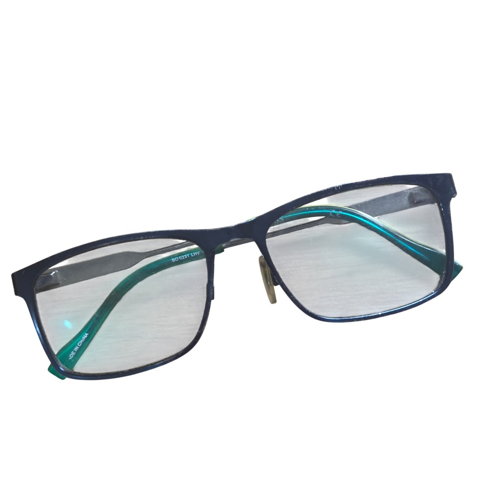 Hugo Boss Orange BO 0231 LHV Rectangular Frames Eyeglasses Blue Green Vintage